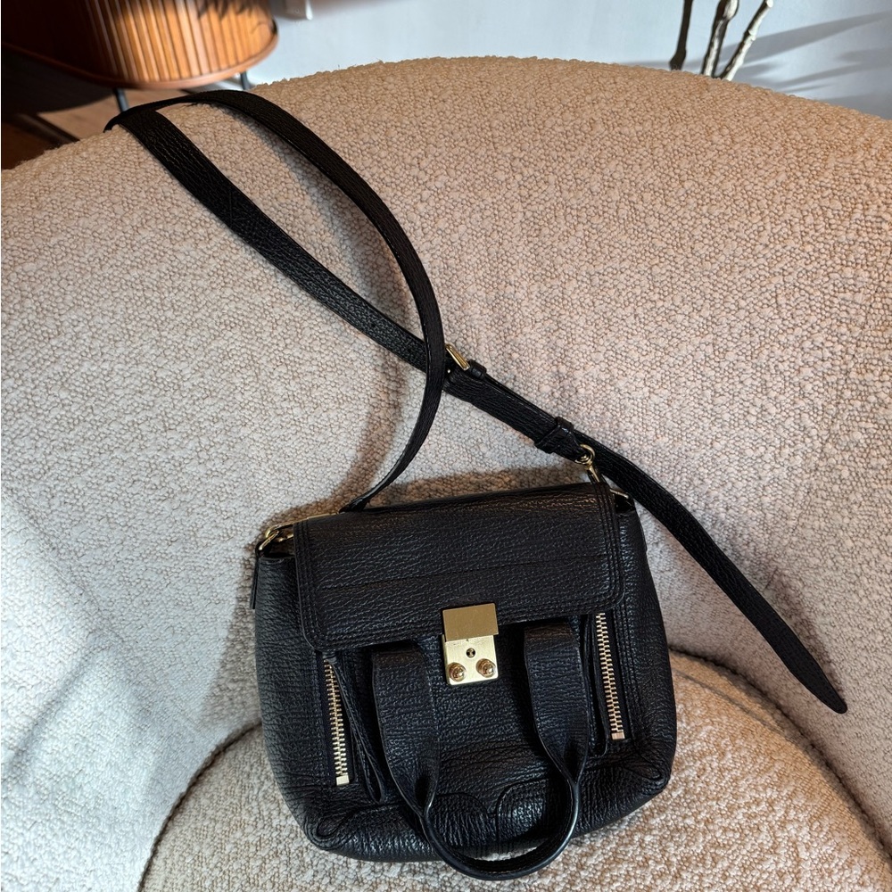 3.1 Phillip Lim pashili mini shark-embossed leather satchel bag